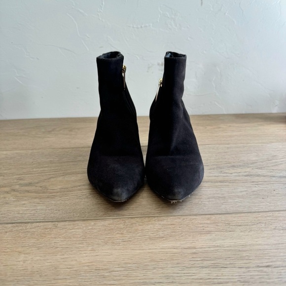 L'Agence Women Jeanne II Pointed Toe Graphite Suede Bootie Size 7 - Picture 2 of 6